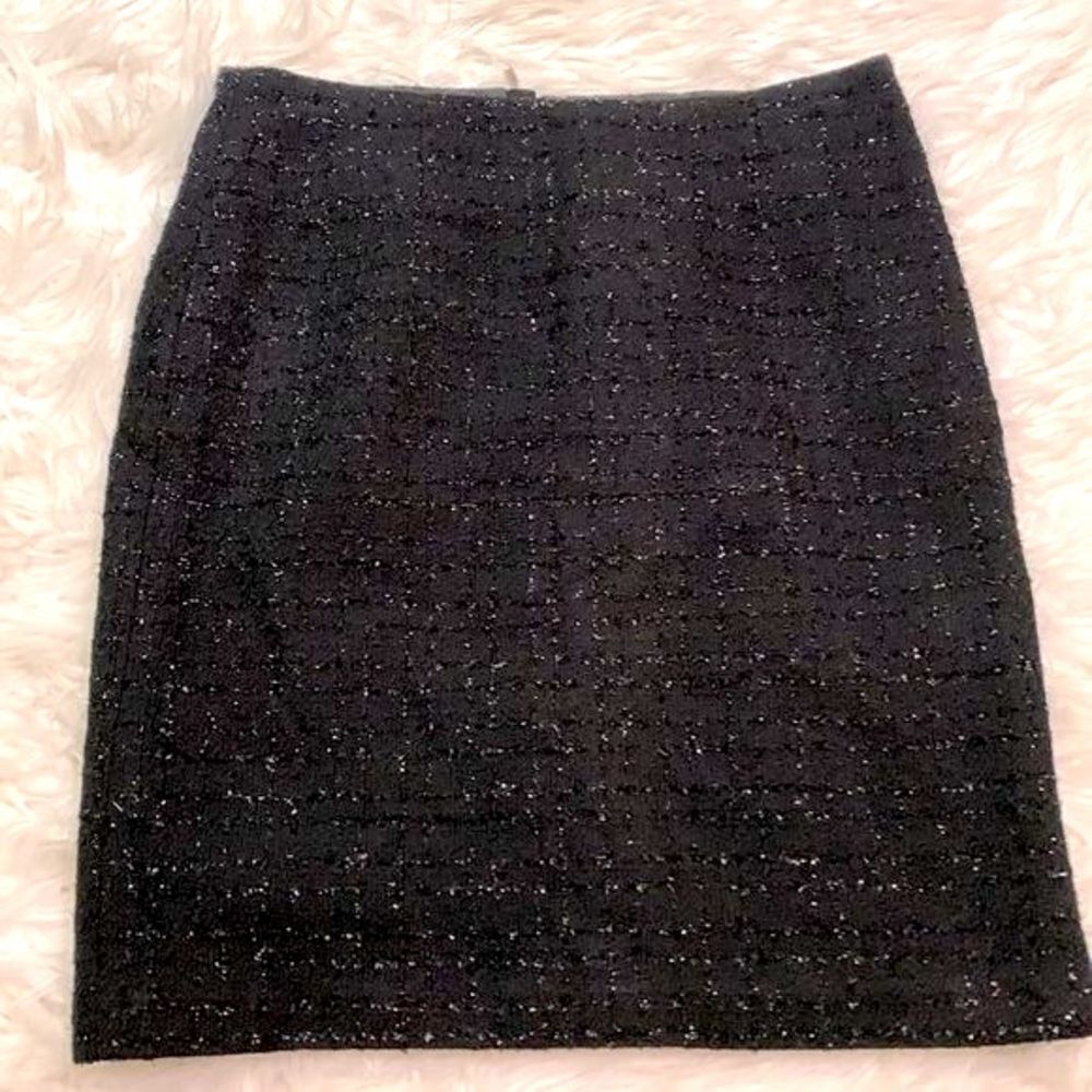 🟢3 for $20———SHELLI Segal shimmering pencil skirt exposed zip sz 2